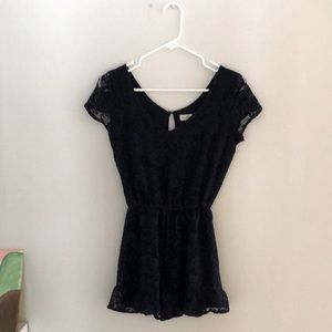 Navy lace romper